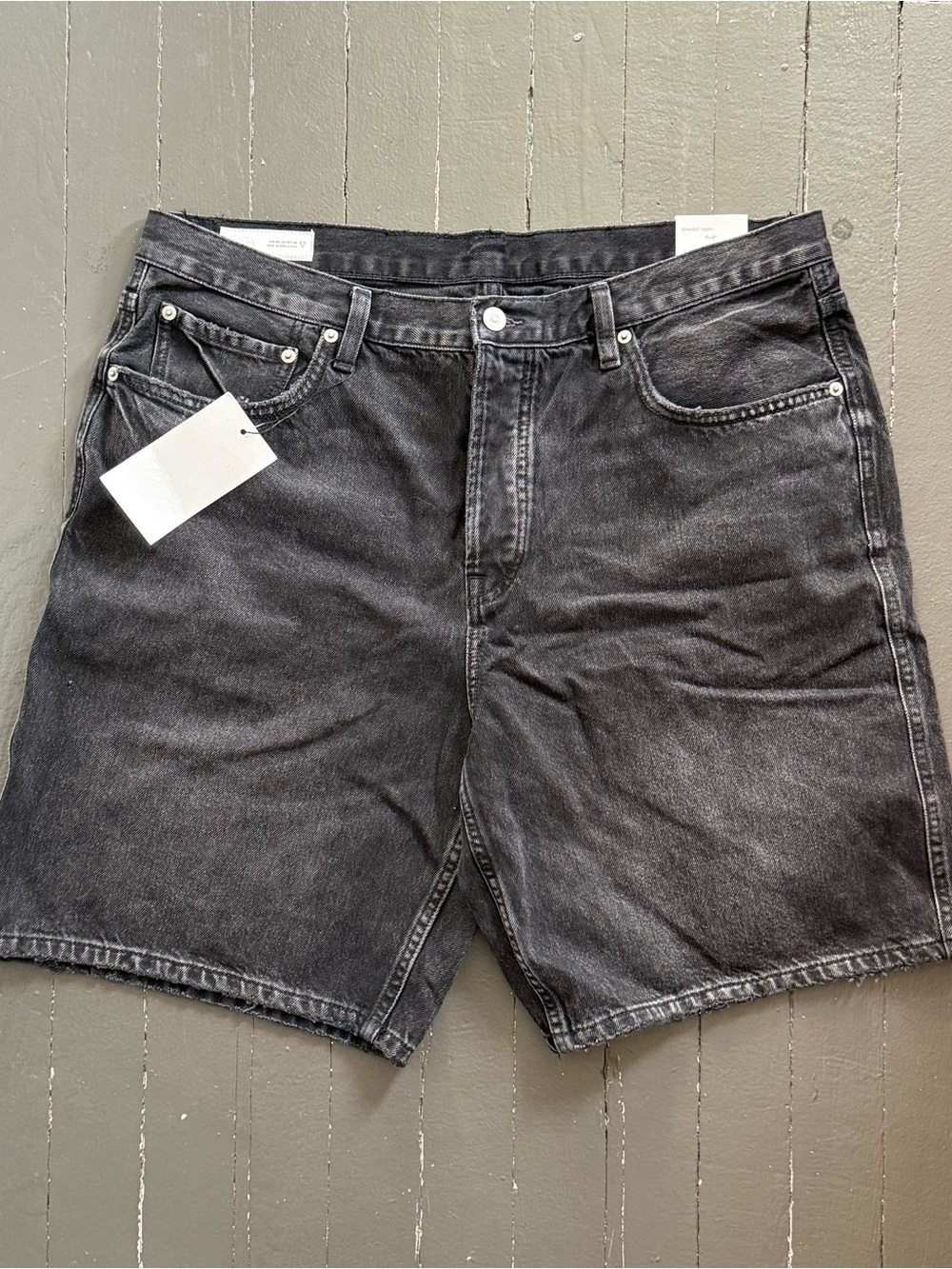 Zara Faded Black Denim Short